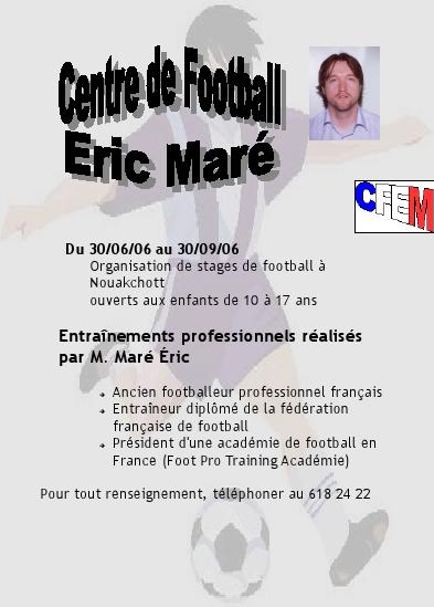 Affiche du stage en Mauritanie