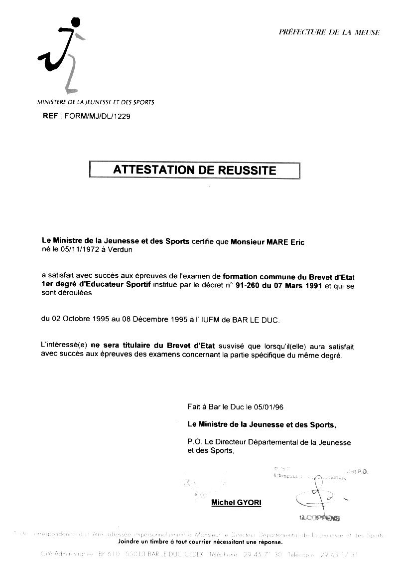 brevet ducateur sportif